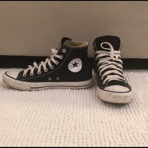 Black high top converse